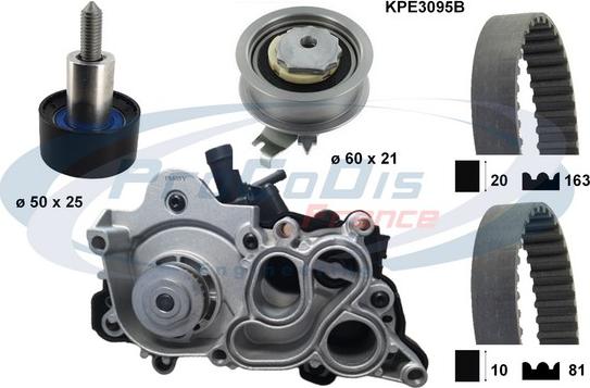 Procodis France KPE3095B - Water Pump & Timing Belt Set car-mod.net