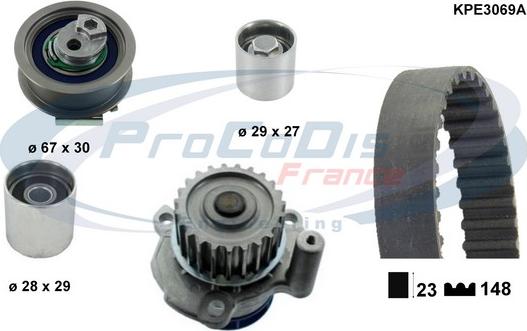 Procodis France KPE3069A - Water Pump & Timing Belt Set car-mod.net