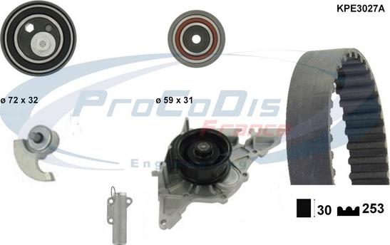 Procodis France KPE3027A - Water Pump & Timing Belt Set car-mod.net