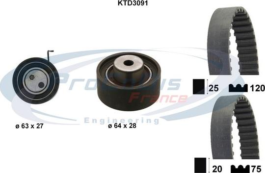 Procodis France KTD3091 - Timing Belt Set car-mod.net