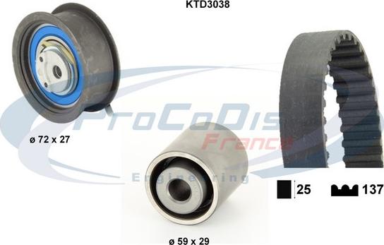 Procodis France KTD3038 - Timing Belt Set car-mod.net