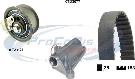 Procodis France KTD3077 - Timing Belt Set car-mod.net
