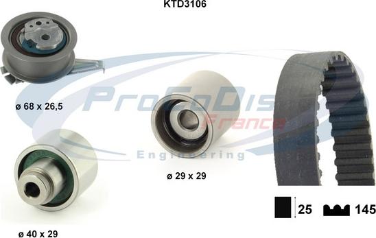 Procodis France KTD3106 - Timing Belt Set car-mod.net