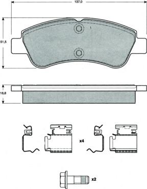Ditas DFB2463 - Brake Pad Set, disc brake car-mod.net