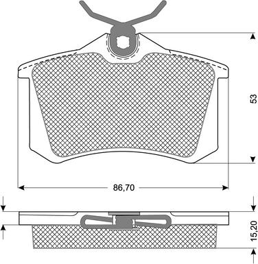 Procodis France PF1078 - Brake Pad Set, disc brake car-mod.net
