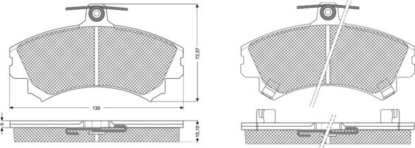 Procodis France PF1152 - Brake Pad Set, disc brake car-mod.net