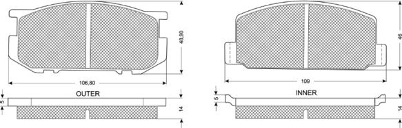 Procodis France PF1118 - Brake Pad Set, disc brake car-mod.net