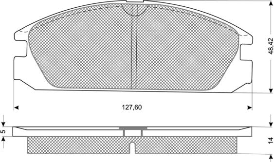 ADVICS-SEA C1N033T - Brake Pad Set, disc brake car-mod.net