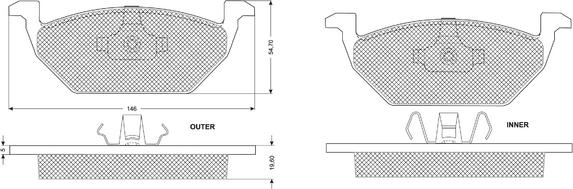 Procodis France PF1210 - Brake Pad Set, disc brake car-mod.net
