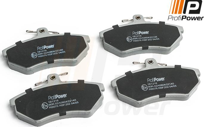ProfiPower 1B1216 - Brake Pad Set, disc brake car-mod.net
