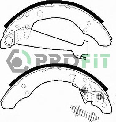 Profit 5001-0408 - Drum Brake Shoe Set car-mod.net