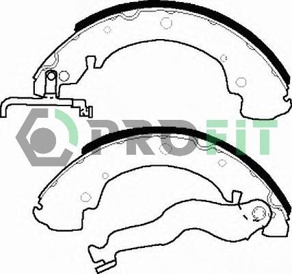 Profit 5001-0428 - Drum Brake Shoe Set car-mod.net