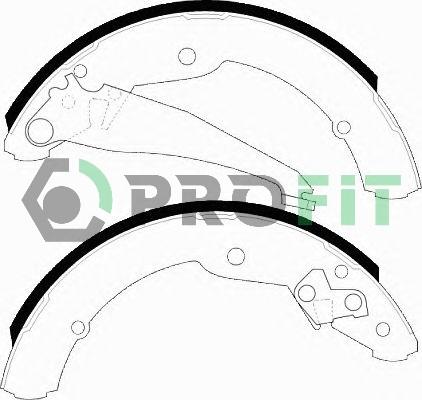 Profit 5001-0549 - Drum Brake Shoe Set car-mod.net