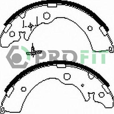 Profit 5001-0318 - Drum Brake Shoe Set car-mod.net
