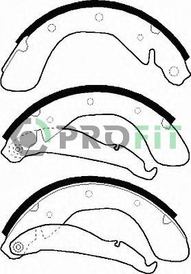 Profit 5001-0334 - Drum Brake Shoe Set car-mod.net