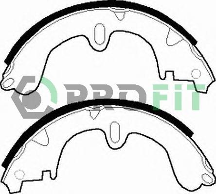 Profit 5001-0208 - Drum Brake Shoe Set car-mod.net