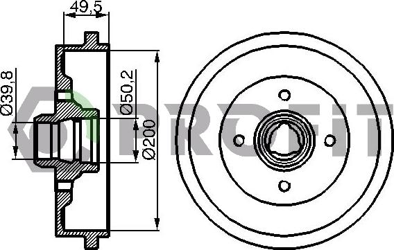 Profit 5020-0094 - Brake Drum car-mod.net