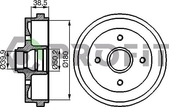 Profit 5020-0093 - Brake Drum car-mod.net