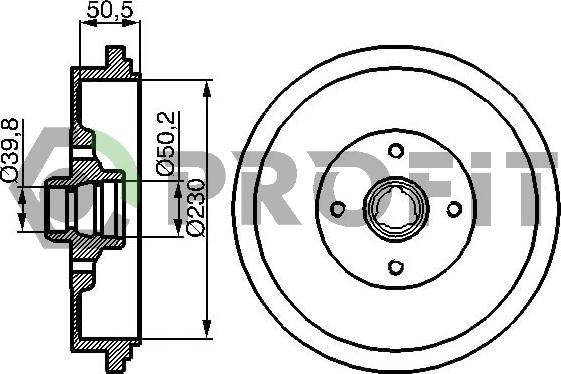Profit 5020-0097 - Brake Drum car-mod.net