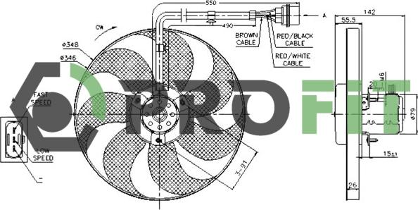 Profit 1850-0006 - Fan, radiator car-mod.net