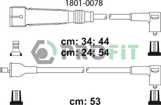 Profit 1801-0078 - Ignition Cable Kit car-mod.net