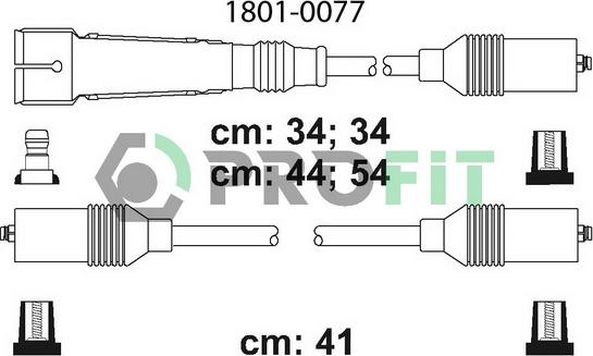 Profit 1801-0077 - Ignition Cable Kit car-mod.net