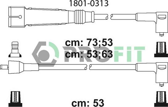 Profit 1801-0313 - Ignition Cable Kit car-mod.net