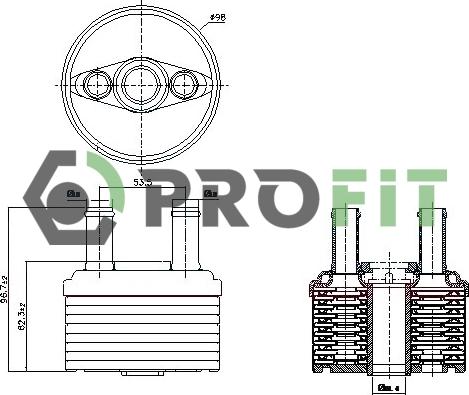 Profit 1745-0049 - Oil Cooler, engine oil car-mod.net