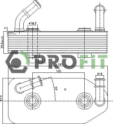 Profit 1745-0050 - Oil Cooler, engine oil car-mod.net