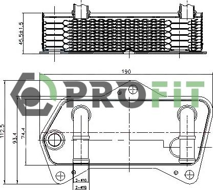 Profit 1745-0051 - Oil Cooler, engine oil car-mod.net