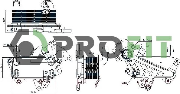 Profit 1745-0066 - Oil Cooler, engine oil car-mod.net