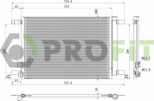 Profit 1740-0031 - Condenser, air conditioning car-mod.net