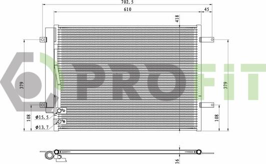 Profit 1770-0009 - Condenser, air conditioning car-mod.net