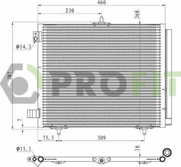 Profit 1770-0080 - Condenser, air conditioning car-mod.net