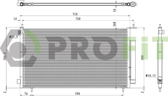 Profit 1770-0201 - Condenser, air conditioning car-mod.net