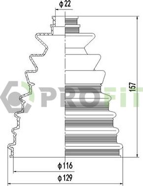 Profit 2710-0041 XLB - Bellow, drive shaft car-mod.net