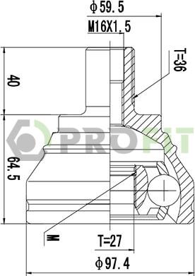 Profit 2710-1658 - CV Joint Kit, drive shaft car-mod.net