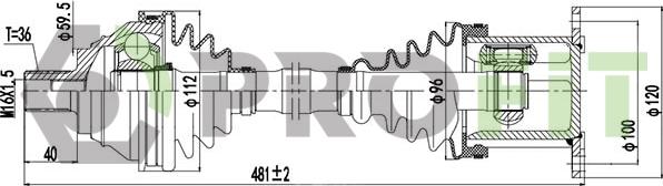 Profit 2730-1085 - Drive Shaft car-mod.net