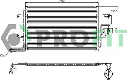 Profit PR 9545C1 - Condenser, air conditioning car-mod.net