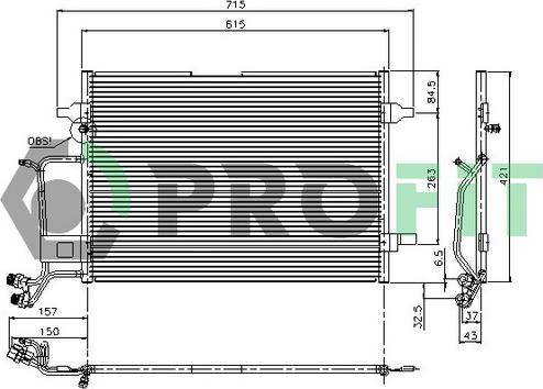 Profit PR 9540C3 - Condenser, air conditioning car-mod.net