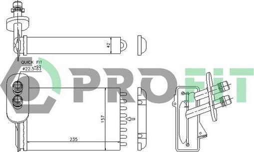 Profit PR 9523N1 - Heat Exchanger, interior heating car-mod.net