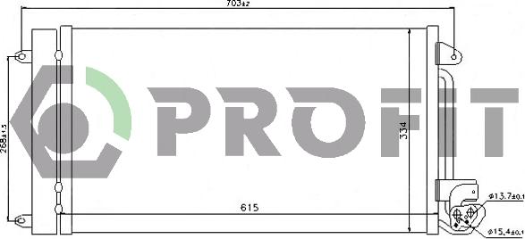 Profit PR 9575C1 - Condenser, air conditioning car-mod.net
