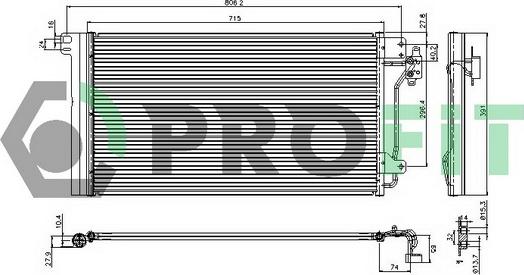 Profit PR 9572C1 - Condenser, air conditioning car-mod.net