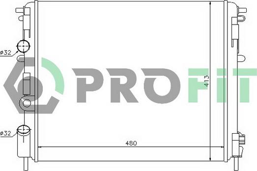 Profit PR 6032A1 - Radiator, engine cooling car-mod.net
