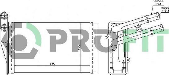 Profit PR 0018N1 - Heat Exchanger, interior heating car-mod.net