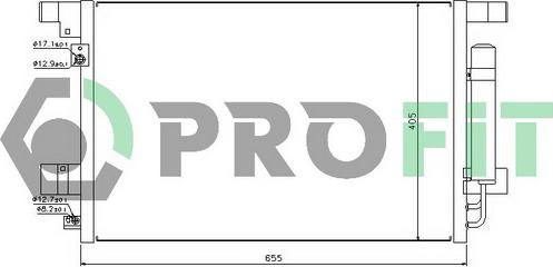 Profit PR 1605C1 - Condenser, air conditioning car-mod.net