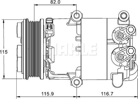 PSH 090.595.056.310 - Compressor, air conditioning car-mod.net