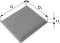 PZL Filters WA60216 - Filter, interior air car-mod.net