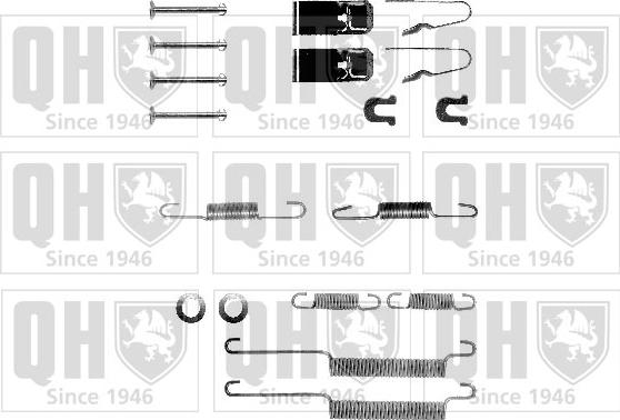 Quinton Hazell BFK264 - Accessory Kit, brake shoes car-mod.net