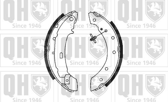 Quinton Hazell BS927 - Drum Brake Shoe Set car-mod.net